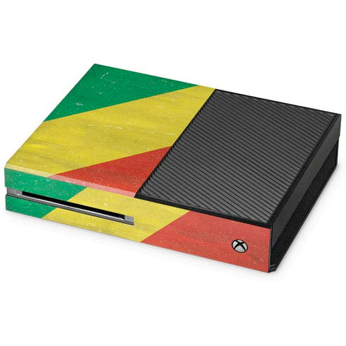 Republic of the Congo Flag Distressed Xbox One Console Skin